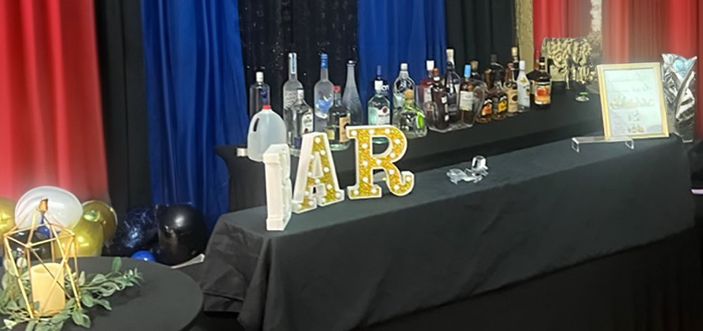 Wedding venue with bar